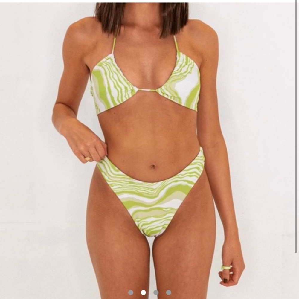 Aurelle Trippy Lime Green Bikini